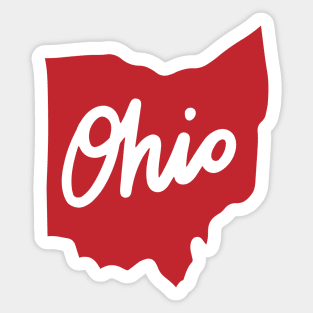 State of Ohio Retro Script Graphic Sticker
